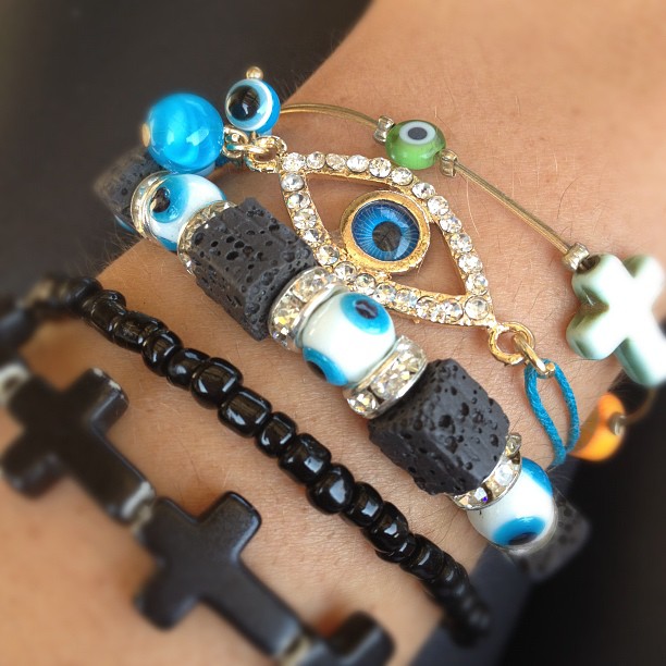 Evil Eye Arm Party | via www.stylescoop.co.za