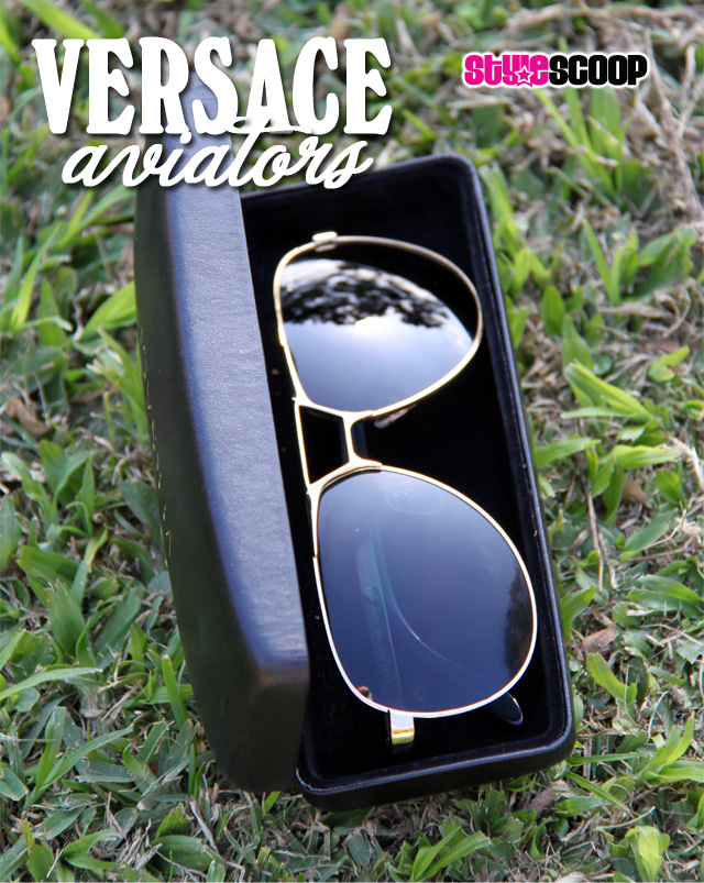 Versace Aviator Sunglasses | www.stylescoopmag.com