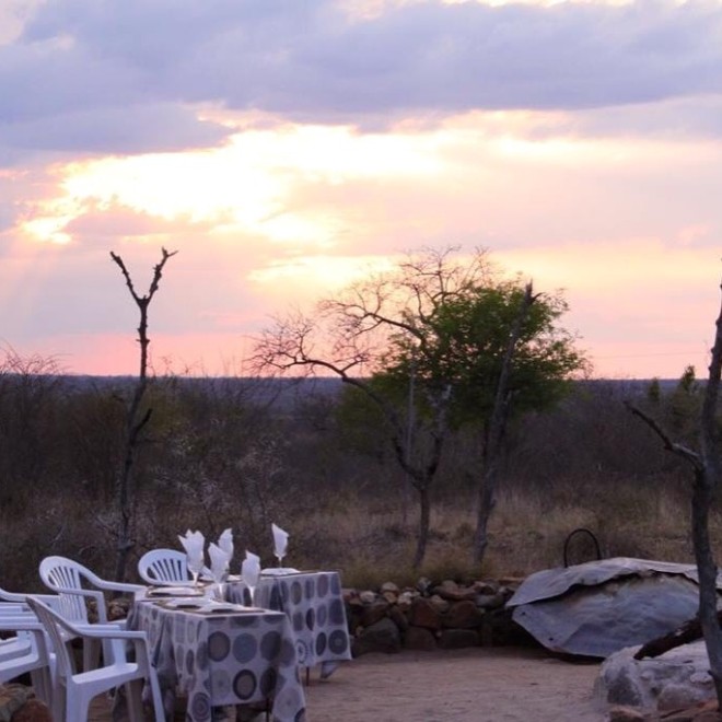 African bush braai in the wild