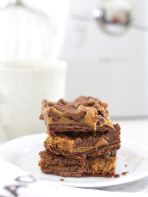 Chocolate Caramel Crumble Squares